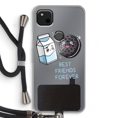 Best Friend Forever: Pixel 4a Transparant Hoesje met koord
