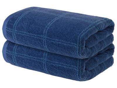 LIVARNO home 2 handdoeken 50 x 100 cm (Donkerblauw)