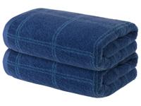 LIVARNO home 2 handdoeken 50 x 100 cm (Donkerblauw)