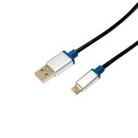 LogiLink USB-kabel USB 2.0 USB-A stekker, USB-micro-B stekker 1.00 m Zwart BUAM210