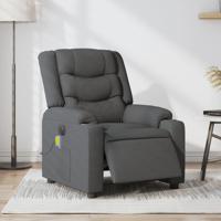 Massagestoel elektrisch verstelbaar stof donkergrijs