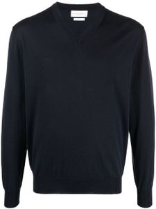 Ballantyne pull en maille fine à col v - Bleu