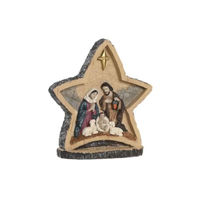 Kerststal set Home ESPRIT Multicolour Hars 15 X 5 X 16,5 CM