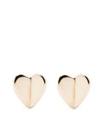 Dinny Hall puces d'oreilles Folded Hearts en or 10ct