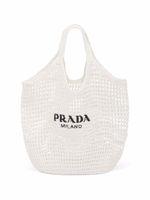 Prada sac cabas à logo imprimé - Blanc