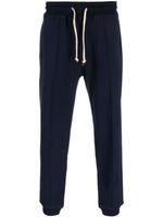 Brunello Cucinelli pantalon de jogging en coton à lien de resserrage - Bleu