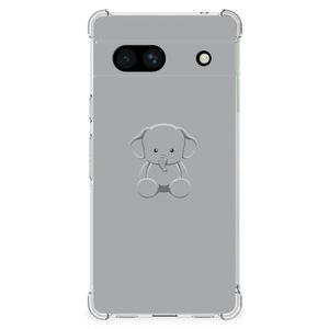 Google Pixel 7A Stevig Bumper Hoesje Grijs Baby Olifant