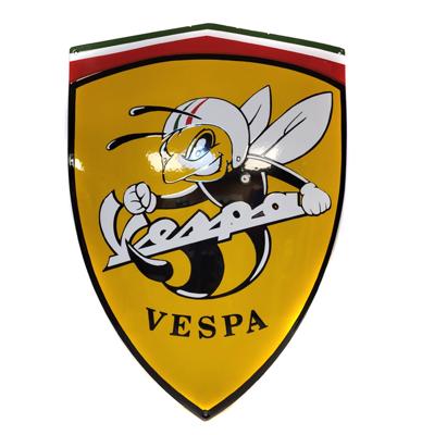 Vespa Bee Emaille Bord - 64 x 44 cm