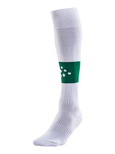 Craft 1905581 Squad Contrast Sock - White/Team Green - 37/39