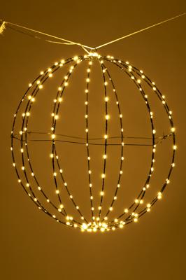 Lichtbol met zwart metalen frame 50 cm