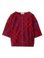 Burberry Kids chemise en coton à carreaux - Rouge - thumbnail