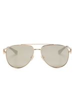 Versace Eyewear lunettes de soleil à monture pilote - Or