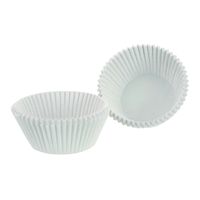 Muffin en cupcakes vormpjes - papier - wit - set 200x stuks - Dia 6 cm