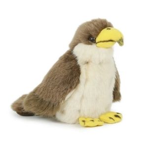 Pluche havik vogel knuffel 13 cm speelgoed   -