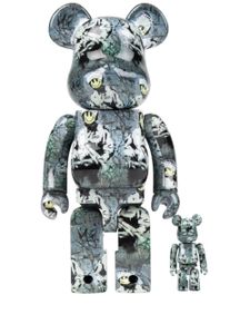 MEDICOM TOY x Riot Cop lot de figurines BE@RBRICK 100 % + 400 % - Gris