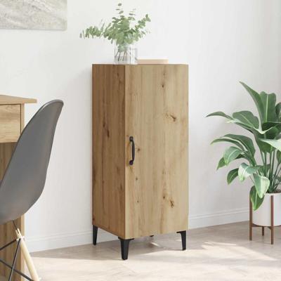 Dressoir artisanaal eikenkleurig 34.5 x 34 x 90 cm Bewerkt hout