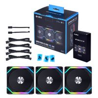 Lian Li UNI FAN SL120V2 Triple Pack case fan RGB leds, 4-pins PWM fan-connector, incl. controller - thumbnail