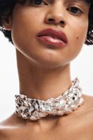 Choker met chromen texturen Zalio - BLACK - U