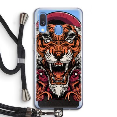 Tiger and Rattlesnakes: Samsung Galaxy A40 Transparant Hoesje met koord