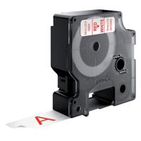 Labeltape Dymo D1 45805 720850 19mmx7m polyester rood op wit