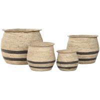 Grondlegger Home ESPRIT Bruin Vezel Arabisch 60 x 60 x 52 cm (4 Stuks)