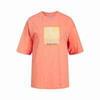 Dames-T-Shirt met Korte Mouwen Jack & Jones Jxpaige Oranje - Maat: M