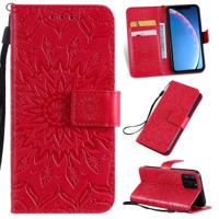 Gedrukt afdrukken zonnebloem patroon horizontale Flip PU lederen case voor iPhone 11 Pro met houder & kaartsleuven & portemonnee & Lanyard