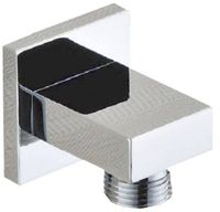 Saqu Cubo doucheaansluiting wand met opsteek vierkant chroom/messing