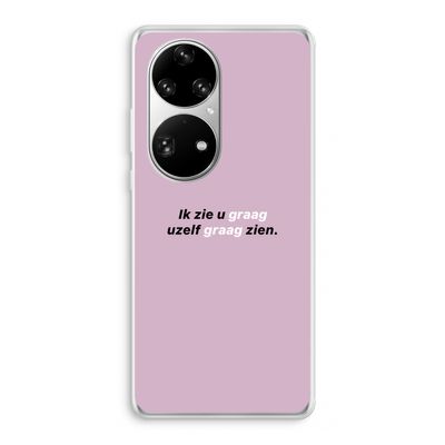 uzelf graag zien: Huawei P50 Pro Transparant Hoesje