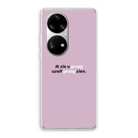 uzelf graag zien: Huawei P50 Pro Transparant Hoesje