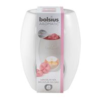 Bolsius aromatic geur wax brander - rond - wit - thumbnail