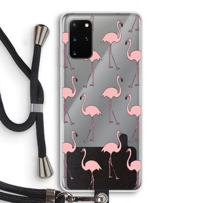 Anything Flamingoes: Samsung Galaxy S20 Plus Transparant Hoesje met koord