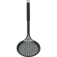 Kook/keuken gerei - schuimspaan - zwart - RVS - 34 cm