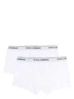 Dolce & Gabbana lot de deux boxers en coton à taille logo - Blanc