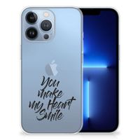 Apple iPhone 13 Pro Siliconen hoesje met naam Heart Smile - thumbnail