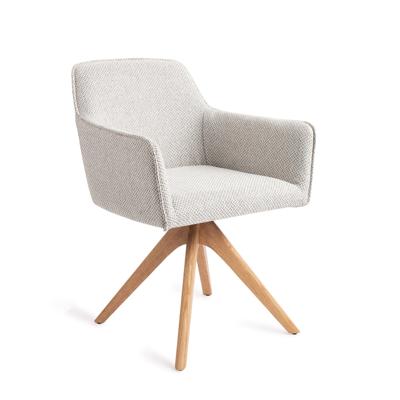 Jesper Home Eetkamerstoel 'Hofu' Revolve Oak Natural, kleur Checkers Charm