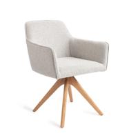 Jesper Home Eetkamerstoel 'Hofu' Revolve Oak Natural, kleur Checkers Charm