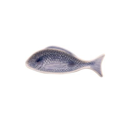 POINT-VIRGULE - Seafood - Visschaaltje 18x7cm blauw
