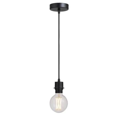 2e Halve Prijs Leen Bakker - Pendel Hanglamp Met Schroefdraad Voor Kap - E27 - 100 Cm - Kunststof - Zwart