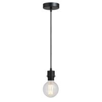2e Halve Prijs Leen Bakker - Pendel Hanglamp Met Schroefdraad Voor Kap - E27 - 100 Cm - Kunststof - Zwart