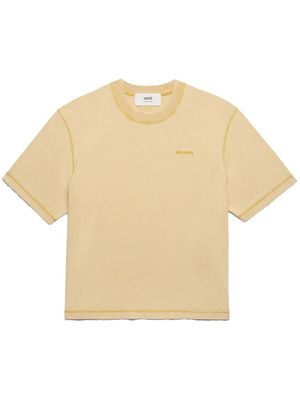 AMI Paris t-shirt Fade Out - Jaune