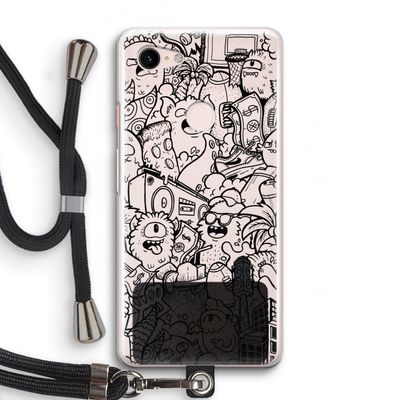 Vexx Black City : Pixel 3 Transparant Hoesje met koord
