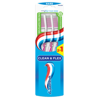 Aquafresh Clean & Flex Tandenborstel Hard - 2+1 gratis in 100% plasticvrije verpakking
