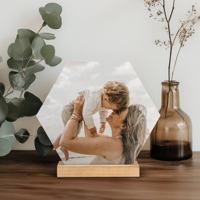 Forex fototegel met houder bedrukken - Hexagon