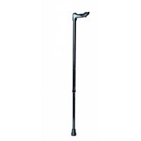 Dynalife wandelstok Zwart anatomisch handvat links 76-99 cm