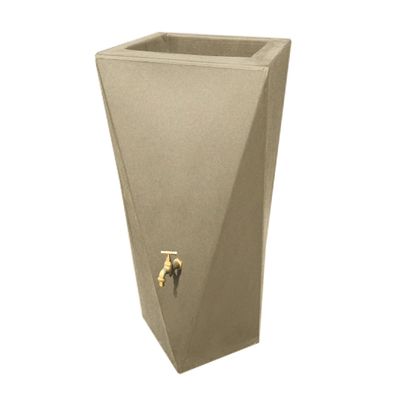 Regenton manhattan twist zandkleur 250L incl. messing kraantje Prestige - Prestige