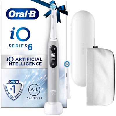 Oral-B Oral-B iO Series 6 Opal Grey Elektrische Tandenborstel - Gift Edition
