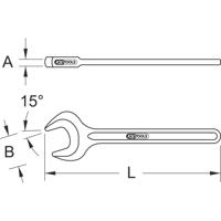 KS Tools 9637165 963.7165 Enkelvoudige steeksleutel Sleutelbreedte (metrisch) 25 mm