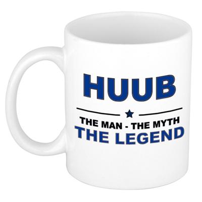 Huub cadeau mok - man myth legend - naam koffiemok - 300 ml - collega - vaderdag