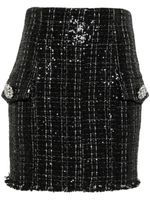 Balmain minijupe en tweed à sequins - Noir - thumbnail